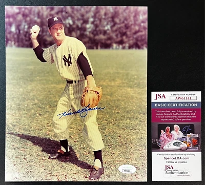 Hank Bauer Signed 8x10 Photograph JSA Cert w/COA New York Yankees MLB (d.2007)! - Image 1 of 4
