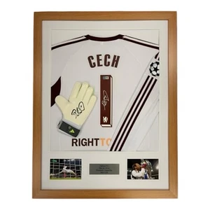 Petr Čech signed shirt & glove FRAMED COA AFTAL JERSEY RARE CHELSEA ICONS Cech - Picture 1 of 7
