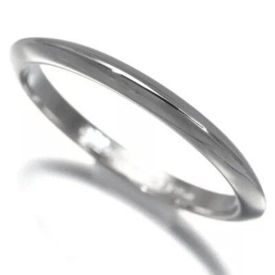 TIFFANY & Co. Platinum 2mm Knife Edge Wedding Band Ring 5 - Image 1 of 4