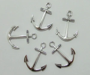 5pz charms ciondoli Ancora colore argento tibet 31x24mm,lead,nickel free - Foto 1 di 1