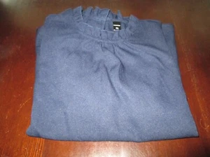 Womens navy blue long sleeve high neck shirt Evolushein plus size 3XL - Picture 1 of 2