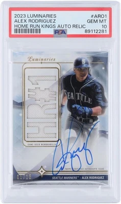 Autographed Alex Rodriguez Mariners Baseball Slabbed Card Item#14355236 COA - Image 1 of 3