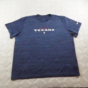 Nike Houston Texans T-Shirt Mens 4XL Blue Dri Fit Crew Neck NFL Team Apparel - Picture 1 of 10