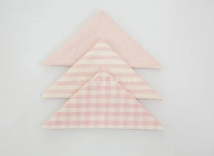 Baby Pink Gingham Cotton Fabric Precuts Bundle Patchwork Quilting Scraps 8mm - Picture 1 of 6