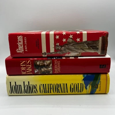 John Jakes HCDJ Books x 3 California Gold American Dreams The Americans READ Foto 1 de 4
