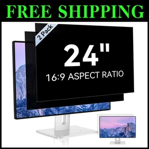 24 Inch Computer Privacy Screen - UV & Blue Light Protection - Picture 1 of 11