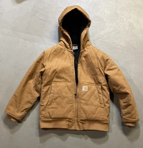 Carhartt Youth RN13706 Brown Quilted Lined Jacket-Size MED 10-12   - Picture 1 of 15