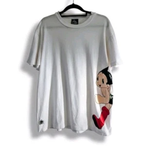 Vintage Astro Boy T-Shirt Large Side Print Tezuka SPEJ Y2K Anime Manga Tee White - Bild 1 von 7