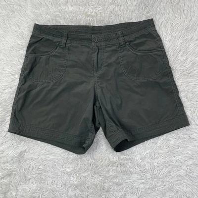 Shorts feminino Kuhl 14 cinza Kontra 6" elástico leve respirável caminhada ao ar livre - Imagem 1 de 4