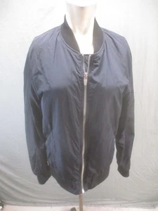 Zara Basic Size M Men Black Windproof Pockets Full Zip Casual Style Bomber 847 - Picture 1 of 10