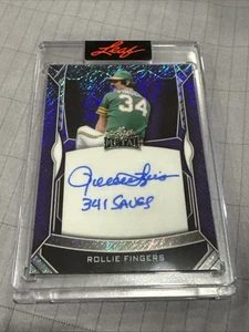 2025 Leaf Metal Authentics Rollie Fingers Auto beschriftet 1/1 (341 SPART) - Bild 1 von 2