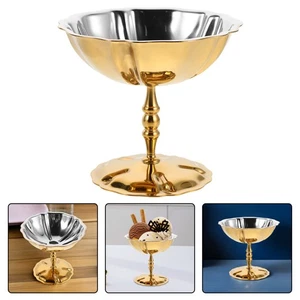 Tazza Gelato Acciaio Inox: Ciotola Dessert Piedi Alti per Bar Ktv Casa - - Foto 1 di 12