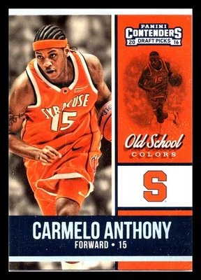 Selecciones del draft Panini Contenders 2016 #4 Carmelo Anthony Old School Colors Syracuse Foto 1 de 2