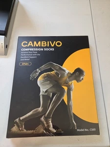 3 pares de calcetines de compresión Cambivo CS60 negros pequeños/medianos - Imagen 1 de 5