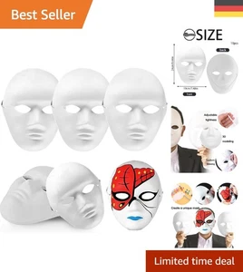 Karneval DIY Maske zum Bemalen: 10 Leere Masken für kreative Feiertagsgestaltung - Bild 1 von 9