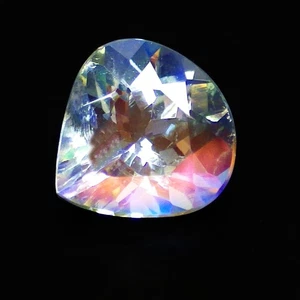 0,80 ct Herz Birne Glamourös Top Qualität (6 x 6) Natürlicher Facettierter Regenbogen Mondstein - Bild 1 von 7