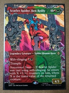 Scarlet Spider, Ben Reilly BORDERLESS RARE Marvel's Spider-Man SPM MTG Magic NEU - Bild 1 von 1