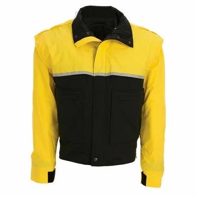 UNITED UNIFORMS 9520 LARGE WATERPROOF WINDPROOF BIKE PATROL JACKET SECURITY BACK - Image 1 of 4