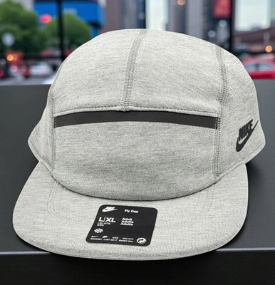 Nike Fly Unstructured Flat Bill Tech Fleece 5-Panel L/XL Strapback Hat Cap NEW  - Image 1 of 4