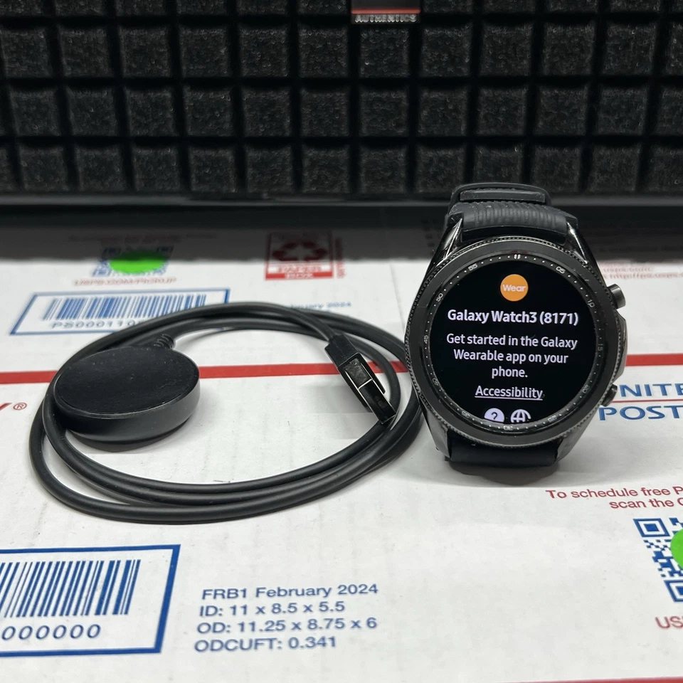 Samsung Galaxy Watch3 SM-R840 45mm Stainless Steel Case GPS Bluetooth Smartwatch - Image 1 of 4