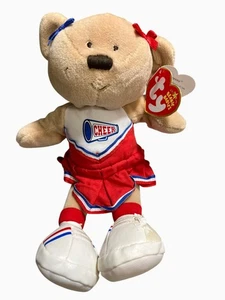 Ty Beanie Babies Cheerleader Pom Poms Bär Plüschtier 2006 rot Outfit Sammlerstück - Bild 1 von 12