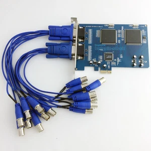 16CH PCI-E CCTV Camera Video Capture Card 16CH PCIE DVR Card Support 64Bit - Picture 1 of 5