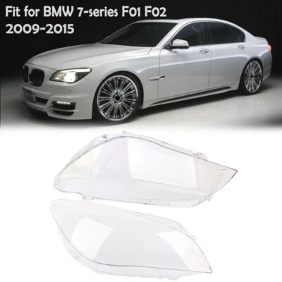 Pair Headlight Headlamp Lens Cover For BMW F01 F02 740i 740Li 750i 750Li 09-15 - Image 1 of 4