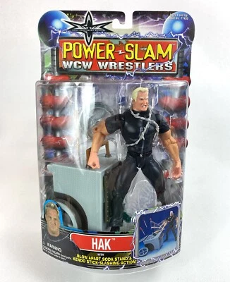 Figura de acción Hardcore Hak WCW Power Slam Wrestlers nueva 2000 Toybiz Sandman Foto 1 de 2