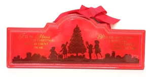 Placa colgante roja vintage de Navidad temporada de maravillas pastizales camino - Imagen 1 de 9