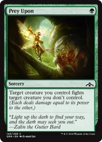 4 Prey Upon ~ Near Mint Guilds of Ravnica 4x x4 Playset UltimateMTG Magic Green  - Image 1 of 1