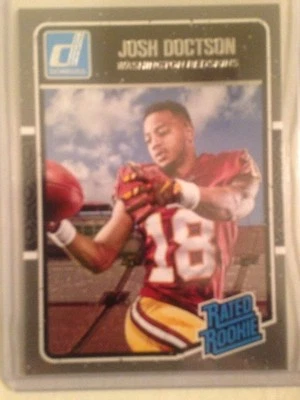 Josh Doctson  Rated Rookie Card By 2016 Donruss  - Image 1 of 3