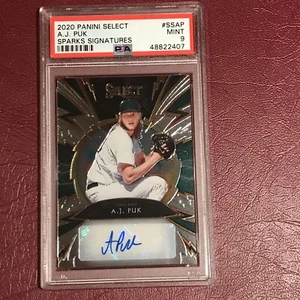2020 Select Sparks Signatures AJ Puk Autograph #014/199 PSA 9 #SS-AP - Picture 1 of 4