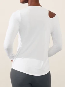 Athleta XS With Ease Asymmetrical Top White X-Small - Picture 1 of 3