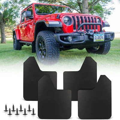 4X Mud Flaps Splash Guard Mudguard For Jeep Wrangler JK JL Gladiator Rubicon JT - Image 1 of 4