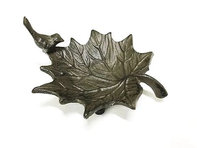 New Rustic Cast Iron Leaf Bird Feeder  (1184-0356) - Изображение 1 из 3