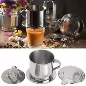 Steel Vietnamese Coffee Drip Press Single T8V0 L0Z0 For OfficeUS Y5E9 - Picture 1 of 9