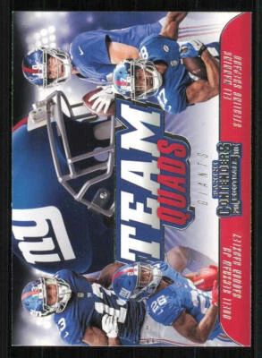 2018 Panini Contenders Team Quads #8 Eli Manning/Saquon Barkley/Sterling Shepard - Image 1 of 2