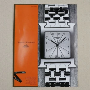 Vintage Hermes Watch Print Ad 1997 Paper Magazine Clipping H-Our Timeless - Picture 1 of 5