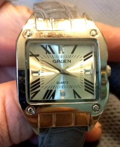 Gruen Quartz Bezel Women's Watch. Chrome Rect. Face. SR626SW, MZB Clasp Band - Picture 1 of 5