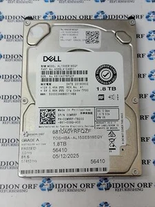 DELL 1.8TB 2.5" SAS HDD 10000 RPM AL15SEB18EQY, GRADE A, SKU 17487 - Afbeelding 1 van 2