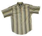 Roundtree Yorke Shirt Men M Medium Button Down Short Sleeve Striped Multicolor