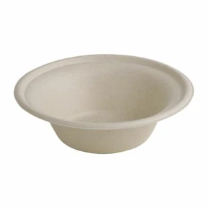 Cuencos redondos Fiesta verde en beige - bagazo compostable - transpirable - 11 oz - Imagen 1 de 1