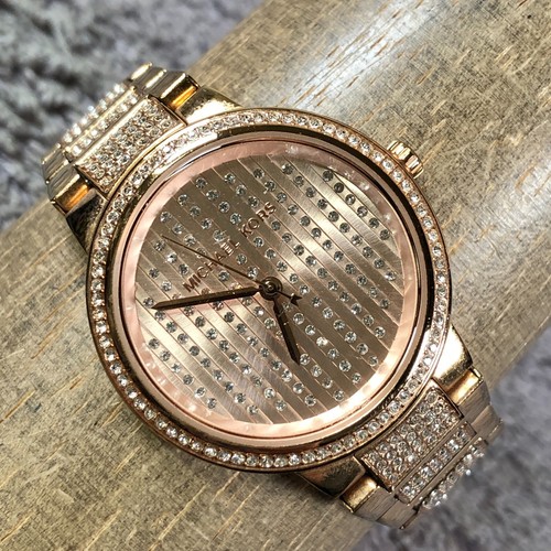 Orologio Michael Kors Donna MK 3986 Dress Pave Tono Oro Rosa Quarzo Analogico 33mm 7"