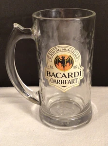 Bacardi Oakheart Rum 14 oz Stein Bierkrug schweres Glas Trinkstein, Top! - Bild 1 von 6