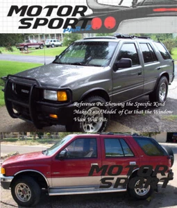 For Isuzu Rodeo 1991-1997 Window Visor Sun Guard Outside Mount Dark Grey 4pcs - Picture 1 of 6