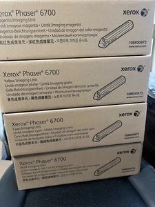 GENUINE XEROX Phaser 6700 IMAGING UNIT SET CYMK 108R00971,972,973,974 NEW SEALED - Picture 1 of 3