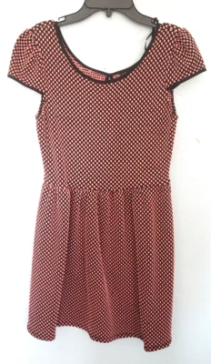 City Triangles/ Black /Pink /Polka Dot/ Short/ Fitted and Flare/Dress/Large - Image 1 of 4