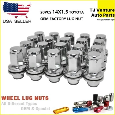 20PCS TOYOTA TUNDRA 2007-2019 OEM FACTORY LUG NUT 14X1.5 MAG SEAT TOYOTA - Image 1 of 2