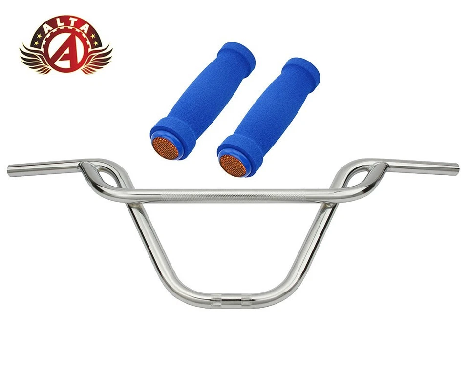 ALTA BMX Old School PRETZEL Black Handlebar W/ FOAM BMX Style GRIPS. - Image 1 of 1