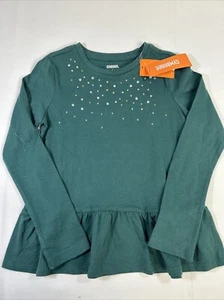 Gymboree Girls Green Tunic Top Rhinestone Holiday Size 7 NWT - Picture 1 of 6